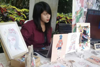 Malú Montenegro destaca con Montenegro Stickers. Es colaboradora del Budokán.