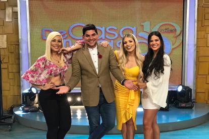 Michella con Jasú Montero, Emilio Pinargote, Mafer Pérez.