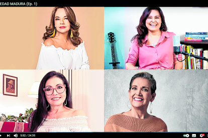 4 mujeres ecuatorianas en un talk show por Youtube