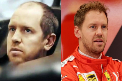 El cambio de aspecto de Sebastian Vettel en menos de tres meses.