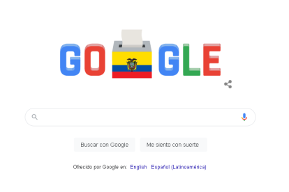 El "doodle" que Google le dedica a Ecuador.