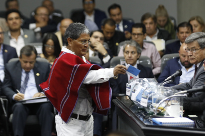 Luis Chango, presidente vitalicio de Mushuc Runa, protagonizó uno de los últimos cruces verbales entre los dirigentes del país.