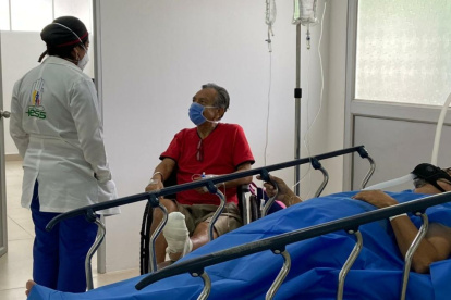 La área de atención a pacientes de coronavirus en el hospital Teodoro Maldonado Carbo.