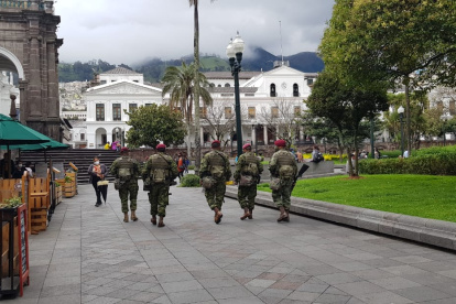 Seguridad. Uno de los sitios en los que se reforzó la seguridad fue la Plaza Grande en el centro Histórico.