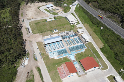 La obra en la planta Paluguillo, parte de la megaobra Chalpi-Papallacta, permitirá abastecer a 250.000 familias más en el noroccidente.