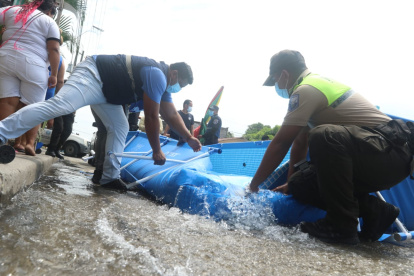 Más de 400 piscinas desmontables fueron retiradas de la vía pública.