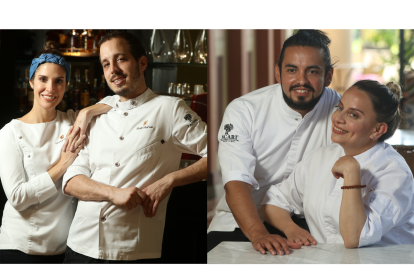 Carolina Sánchez e Iñaki Murua (de Ikaro) y Alejandro Chamorro y Pía Salazar (de Nuema).