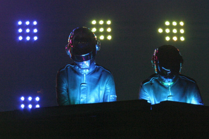 Warsaw (Poland), 09/09/2006.- (FILE) World-famous French electronic music duo Daft Punk performs during the "Summer of Music" festival in Warsaw, 09 September 2006 evening (reisued 22 February 2021). The French duo in a video titled "Epilogue" and released on 22 February 2021 on YouTube announced its separation. (Polonia, Varsovia) EFE/EPA/Leszek Szymanski POLAND OUT