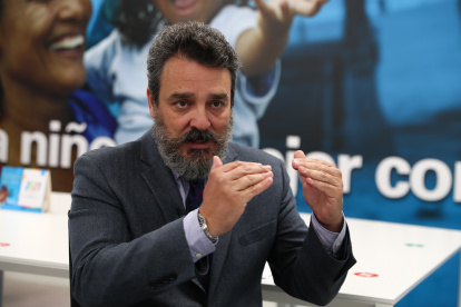 El representante de Unicef en Ecuador, Joaquín González-Alemán, durante una entrevista con Efe hoy en Qui