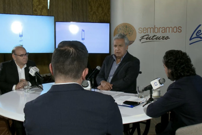 El presidente Lenín Moreno en su habitual enlace radial semanal.