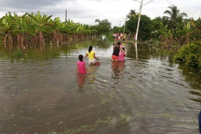 Inundaciones en el cantón Tosagua, en Manabí.