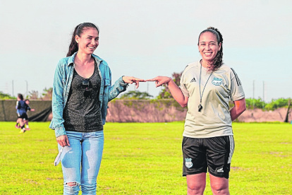 Las hermanas Moreira están ligadas al fútbol desde muy pequeñas.