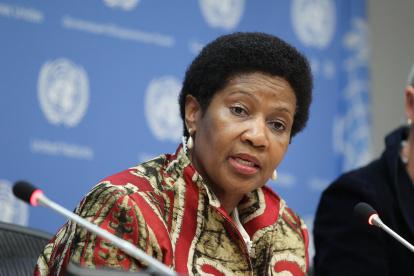 La directora ejecutiva de ONU Mujeres, Phumzile Mlambo-Ngcuka.