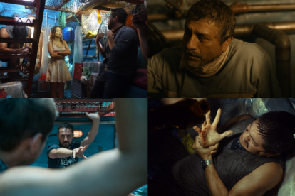 La película sumergible cuenta con cuatro personajes.