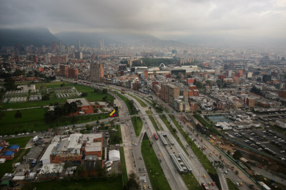 Imagen panorámica de Bogotá, ciudad capital de Colombia.