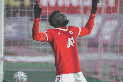 Jordy Caicedo, el ecuatoriano que hizo tres goles con el CSKA Sofia de Bulgaria.