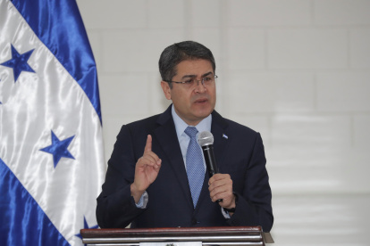 En la imagen, el presidente de Honduras, Juan Orlando Hernández.