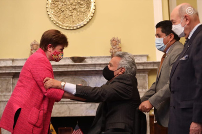La directora del organismo, Kristalina Georgieva, se reunión el año pasado con el presidente Lenín Moreno.