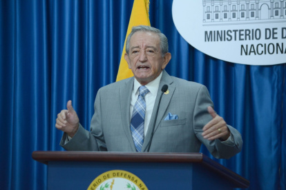 Posición. El ministro de Defensa Oswaldo Jarrín calificó al informe de la Defensoría de ‘infame’.