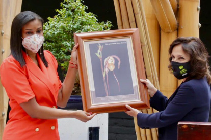 La fiscal general del estado, Diana Salazar, junto a