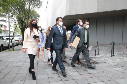 Denuncia. Freddy Carrión acudió a la Fiscalía para denunciar a Lenín Moreno por crímenes de lesa humanidad.