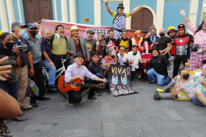 Encuentro. La marcha se llevó a cabo en la plaza San Francisco.