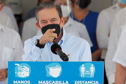En la imagen, el presidente de Panamá, Laurentino Cortizo.
