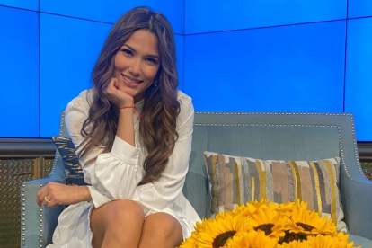 Alejandra Jaramillo en su primera aparición pública tras el duelo por el asesinato de Efraín Ruales.