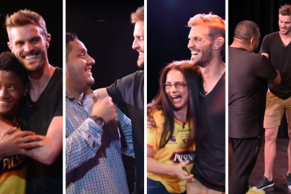 Las diversas emociones de los hinchas canarios al conocer al guardameta Javier Burrai.