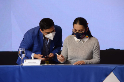 Diana Atamaint, principal del CNE dio las declaraciones desde Quito.