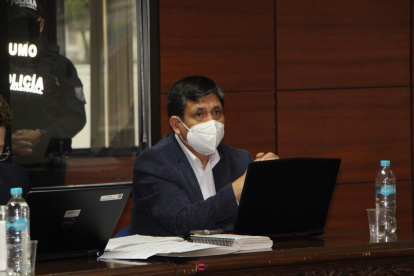 Diligencia. El fiscal subrogante Wilson Toainga en la audiencia de ayer.