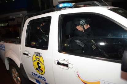 En medio de estrictas medidas de seguridad fue trasladado Pablo Celi desde la Unidad de Flagrancias a la Corte Nacional de Justicia el 13 de abril padado.