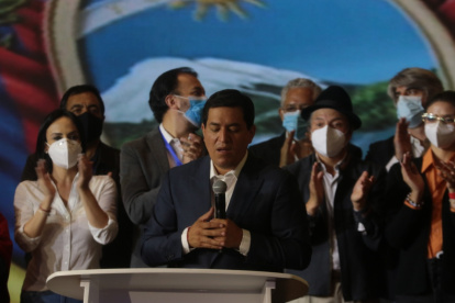 La noche del 11 de abril, Andrés Arauz salió a reconocer su derrota frente a Guillermo Lasso.