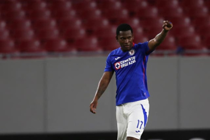 Bryan Angulo celebra uno de sus goles frente al Toronto FC en la Concachampions.