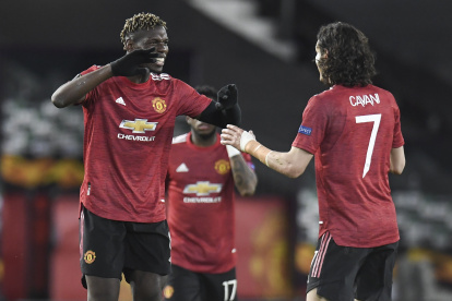 Pogba y Cavani fueron dos protagonistas en el duelo ante la Roma.