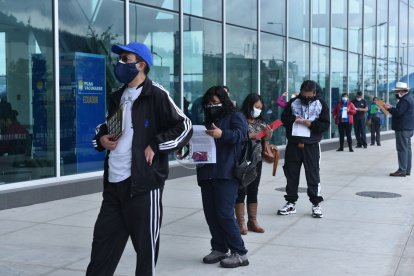 Quito. Este fin de semana se realizó la vacunación a docentes.