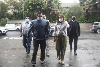 Denuncia. La presidenta del Consejo de Participación Ciudadana Sofía Almeida estuvo la mañana de este lunes 3 de mayo en la Fiscalía.