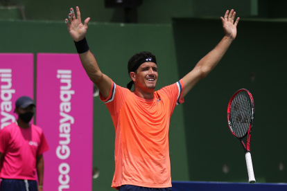 Sequía. El guayaquileño volvió a sonreír en Salinas tras casi un par de años sin ganar un título.