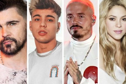 Juanes, Sebastián Villalobos, J Balvin y Shakira