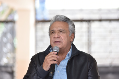 El presidente de Ecuador, Lenín Moreno, participa en el foro "Defensa de la Democracia en las Américas".