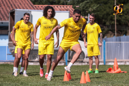 Mario Pineida y Williams Riveros forman parte de la defensa amarilla que jugará en La Paz.