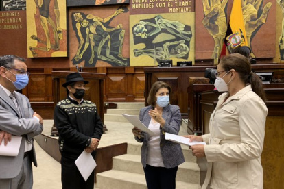 Cita. Los tres legisladores más votados preparan lo que será la primera sesión. Ayer estuvieron en el pleno.