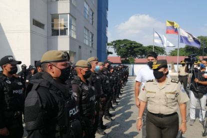 Presentación. En el cuartel Modelo, al norte, fueron presentados los uniformados.