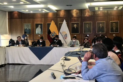 El bloque de Pachakutik se reunió ayer en la Asamblea para coordinar los acuerdos para la integración de las comisiones.