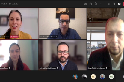 El diálogo vía telemática reunió a autoridades y maestros.