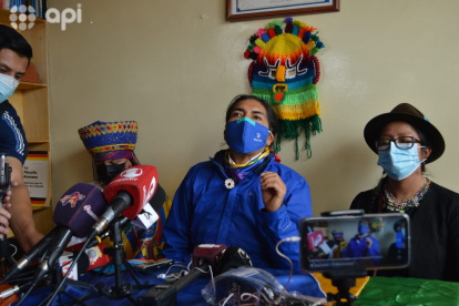 El excandidato presidencial brindó hoy una rueda de prensa en Cuenca.