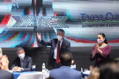Discurso. Entre emotivo y fuerte contra sus detractores fue el discurso del presidente electo Guillermo Lasso en la entrega de las credenciales.