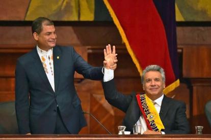 Posesión. Hace cuatro años, Moreno todavía era un hombre fiel. Correa se sentía, con él en la presidencia, a salvo de cualquier investigación fiscal.