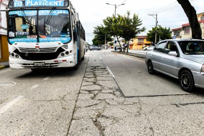 Escenario. Así se encuentra esta arteria del sur de la ciudad.