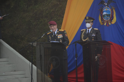 Ceremonia. En la Cima de la Libertad de Quito se recordaron las gestas independentistas del 24 de mayo de 1822.